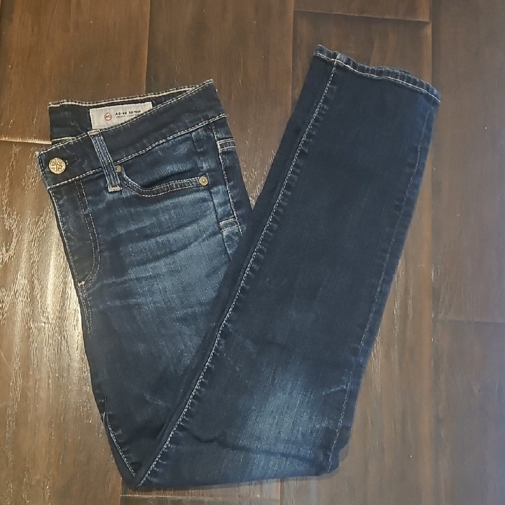 Ag Adriano Goldschmied Blue Skinny Jeans with Stretch